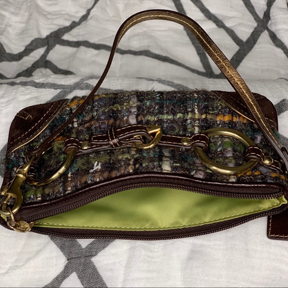 EUC excellent used cond. COACH wristlet (tweed)